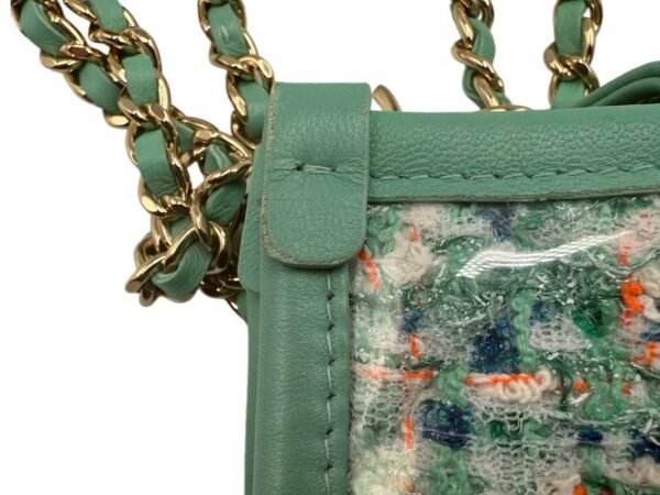 Tweed Clutch Bag w Chain