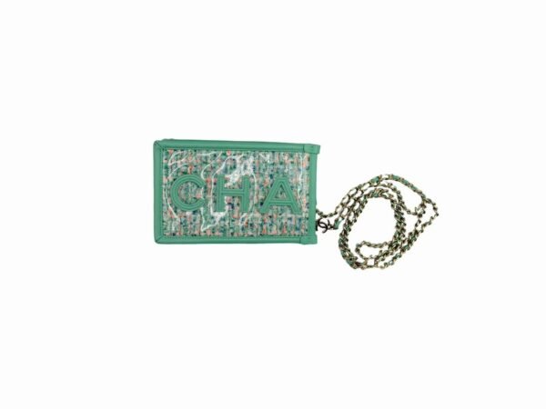 Tweed Clutch Bag w Chain