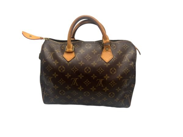 Louis Vuitton Speedy 30 in Classic Monogram Top Handle Bag with Padlock