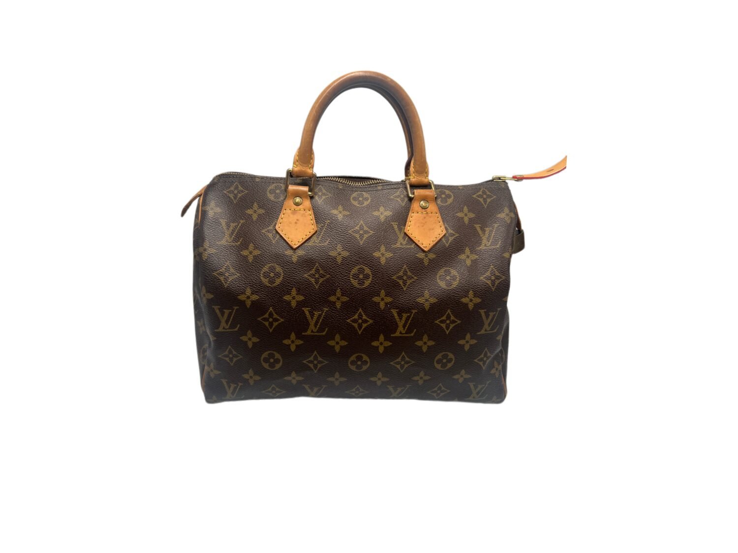 Louis Vuitton Speedy 30 in Classic Monogram Top Handle Bag with Padlock Louis Vuitton Speedy 30 in Classic Monogram Top Handle Bag with Padlock