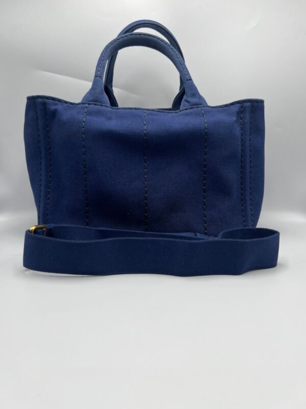 Prada Logo Canvas Tote Bag Blue