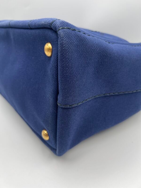 Prada Logo Canvas Tote Bag Blue