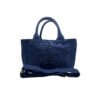 Prada Logo Canvas Tote Bag Blue