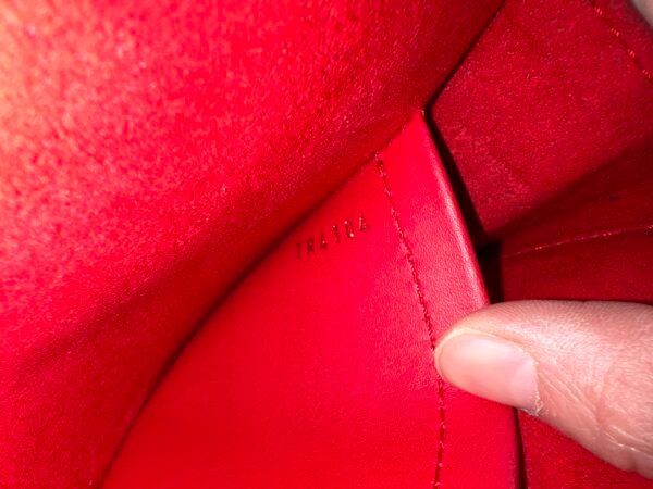 Red leather Louise PM Bag
