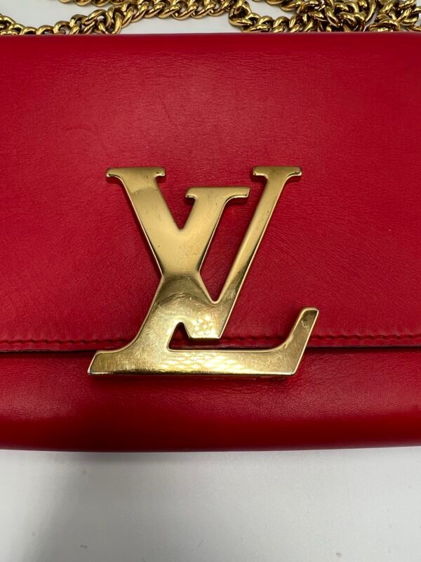 Red leather Louise PM Bag