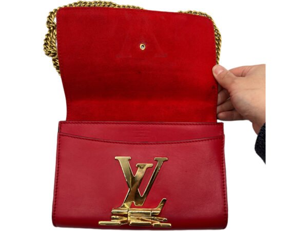 Red leather Louise PM Bag